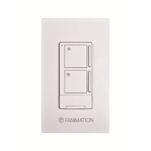 Fanimation WR506WH - Ceiling Fan Wall Control with Receiver - 3 Speed Fan and Light - White