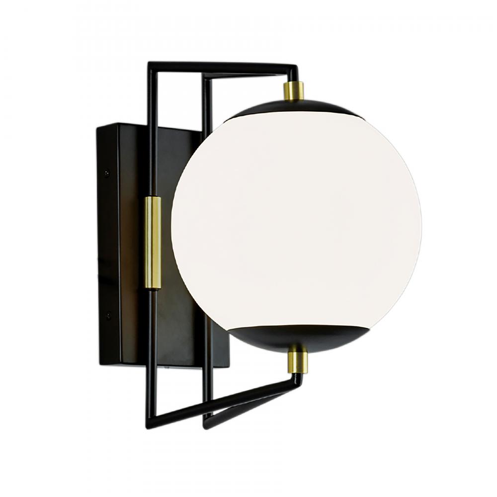 Cosmos 12.5'' High Integrated LED Outdoor Sconce - Matte Black Satin Brass