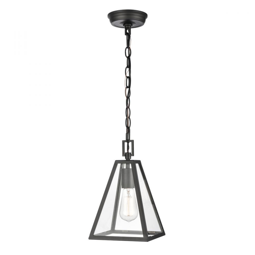 Tangent 7'' Wide 1-Light Mini Pendant - Matte black